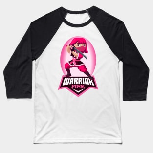 Breast Cancer Awareness, Pink Ribbon Warrior, Superhero Gift Baseball T-Shirt